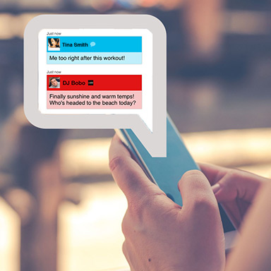 Person messaging in the Commotion Mobile App